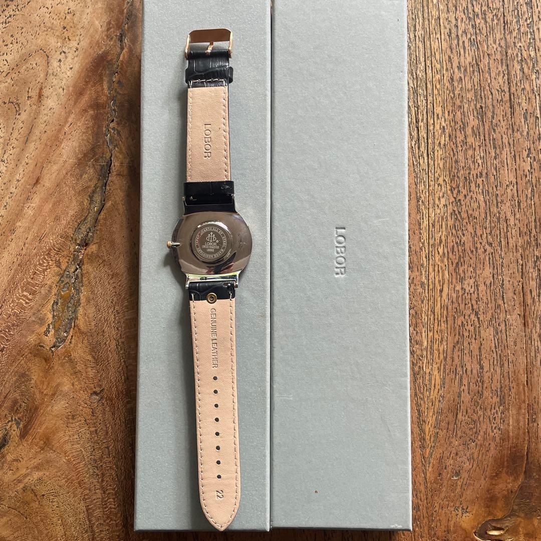 【未使用】LOBOR 腕時計 ブラックレザー