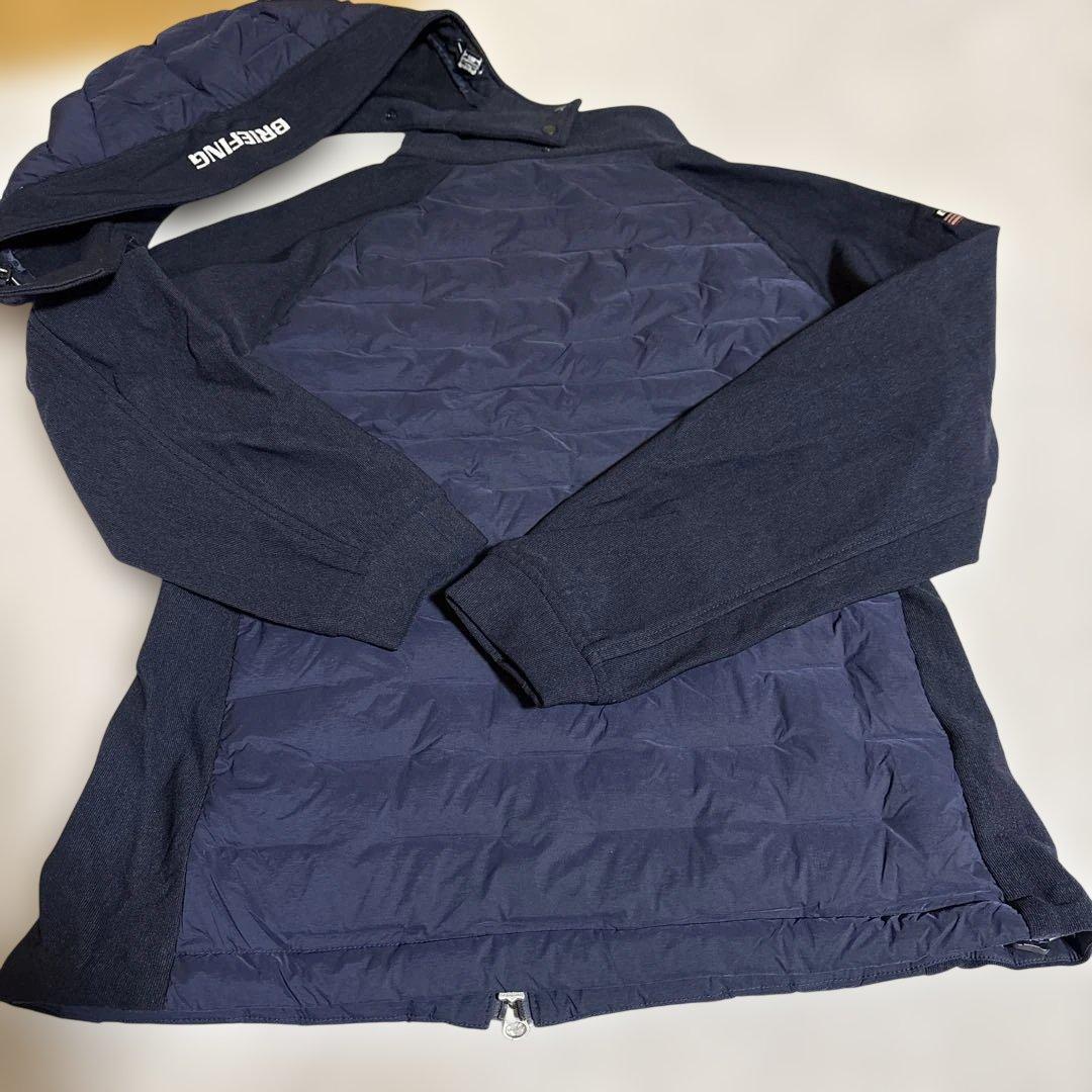 ブリーフィングゴルフ☆ハイブリッドダウン　ネイビー　M 襟取り外し可