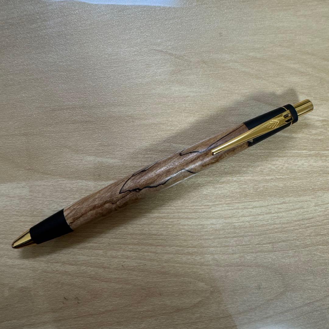 限定】野原工芸 スポルテッド栃 シャーペン ドット ペン ライン