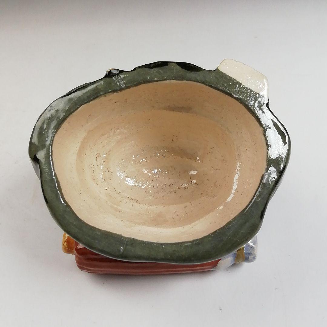 T840 香合 『鬼の念仏』『伊東桂楽 造』 共箱 茶道具