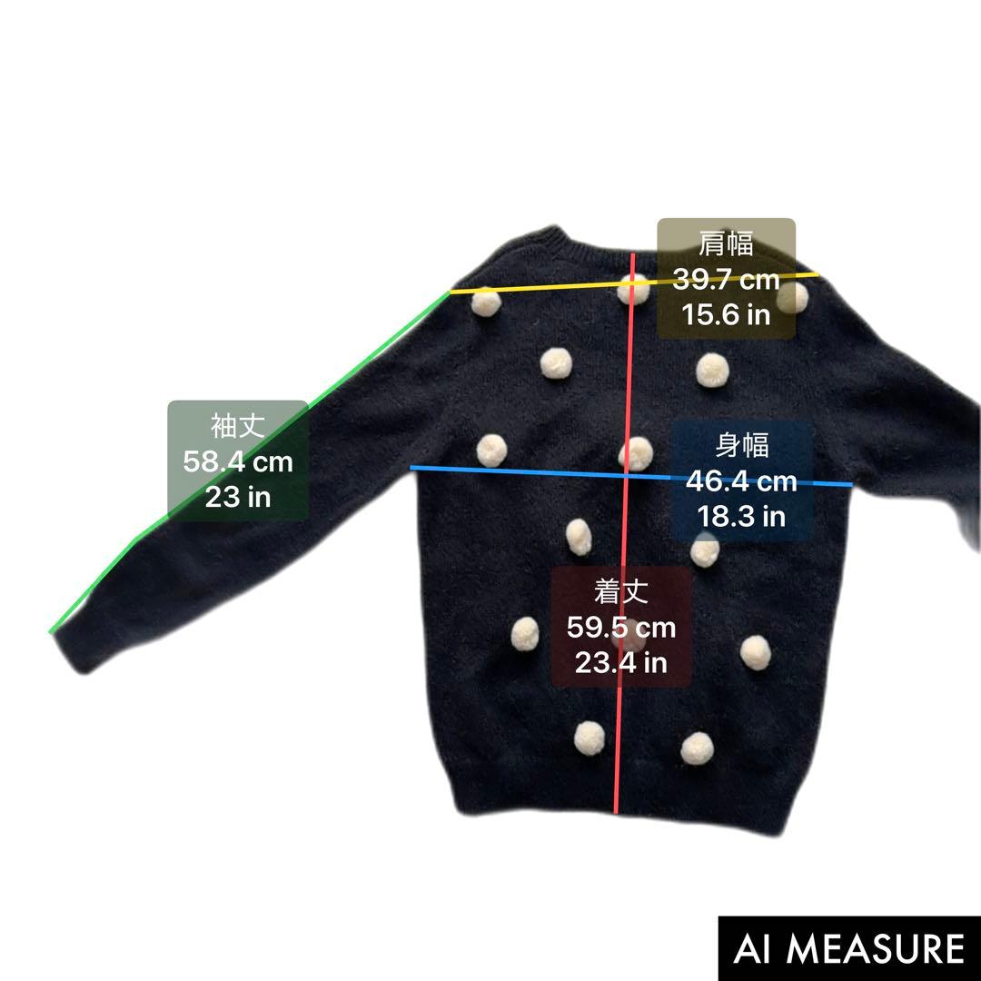 PEARLY GATES モヘア ニット セーター ロゴ刺繍 ポンポン 黒