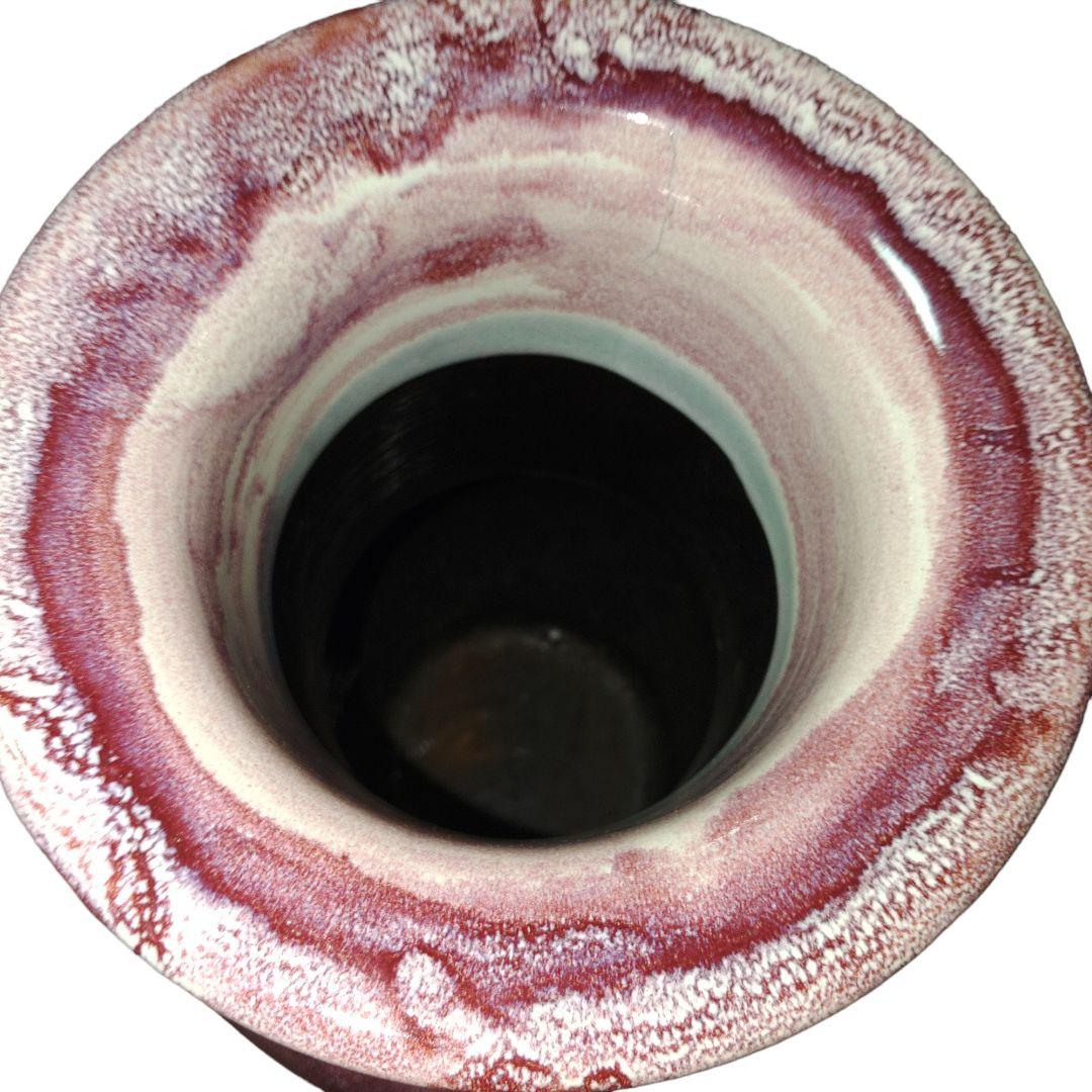 しがらき焼 海鼠釉双耳花瓶