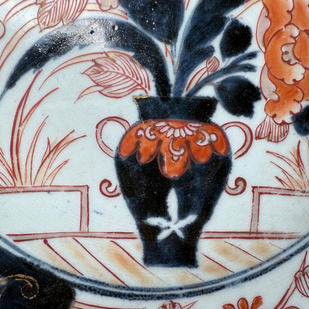 元禄伊万里　古伊万里　色絵菊花瓶文皿　約28cm　古美術　豪商旧蔵　圧倒的存在感