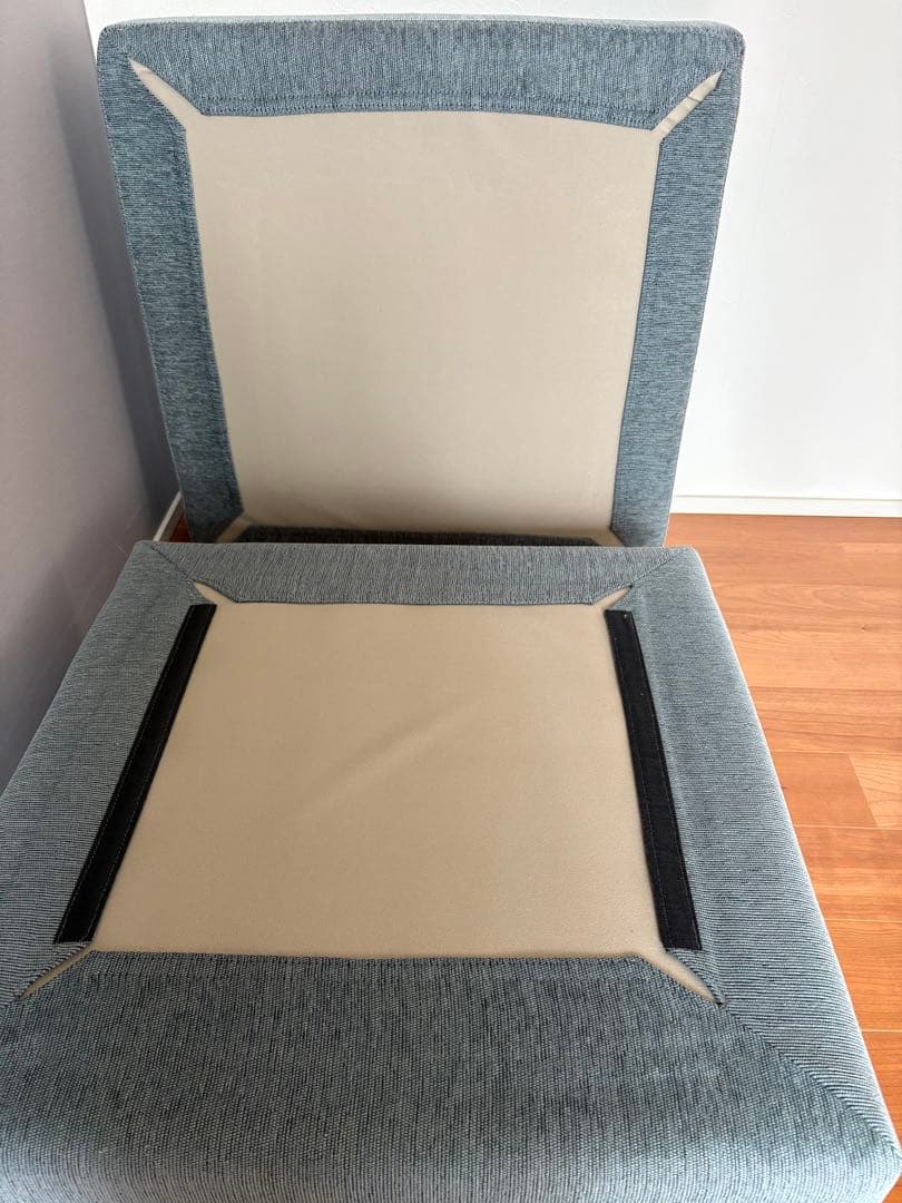 ACTUS オットマン ブルー