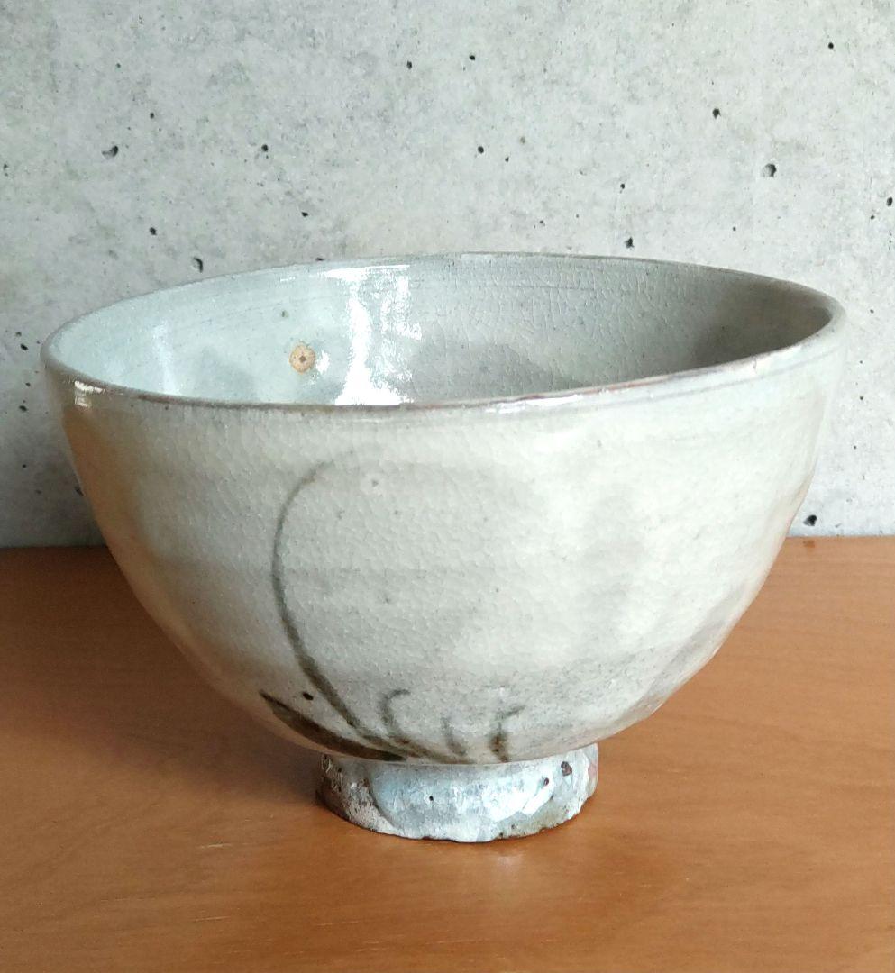 茶道具 虎渓山 水月窯 粉引風 茶盌 NO581