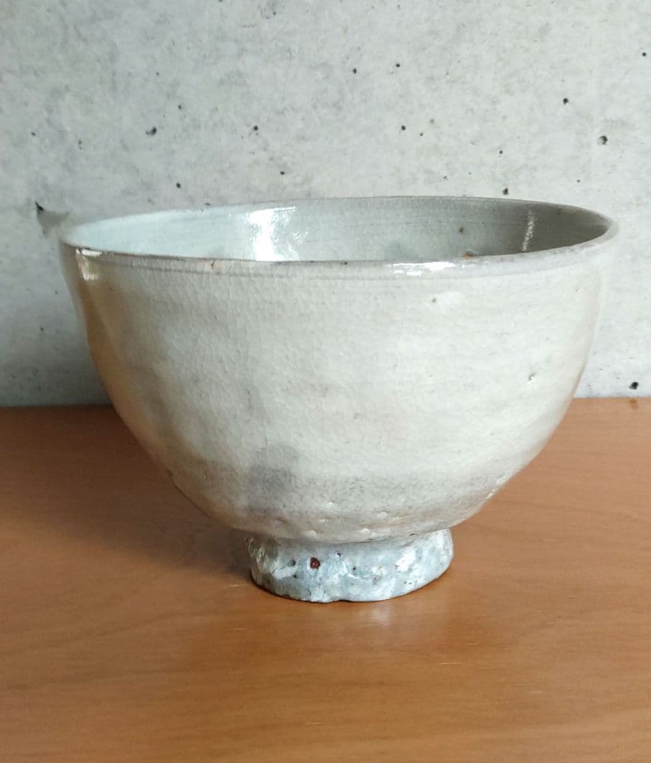 茶道具 虎渓山 水月窯 粉引風 茶盌 NO581