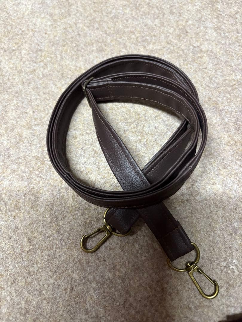 よっち様 ビスコース生地 がま口ショルダーバッグ ブラウン がま口長財布 2点