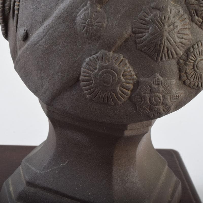 彫刻家 山本瑞雲作 玉定鋳 ブロンズ 東郷元帥像 高さ約23.5cm V8960