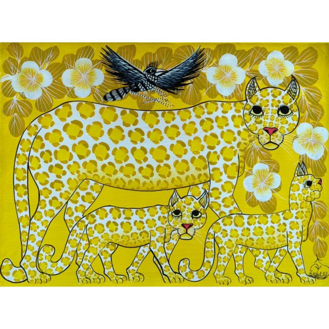 Yellow Leopard fam 』by Zuberi 30*40cm il_1080xN.6569335951_hp5q