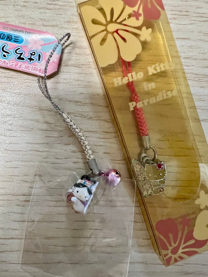 ご当地ハローキティ ストラップセット 10個まとめ売り、ハワイハンカチ