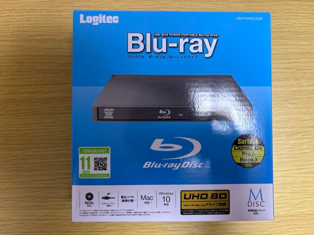 Logitec ブルーレイディスクドライブ UHD BD対応 ロジテック Blu-ray ディスクドライブ USB Type-C 対応 ポータブル