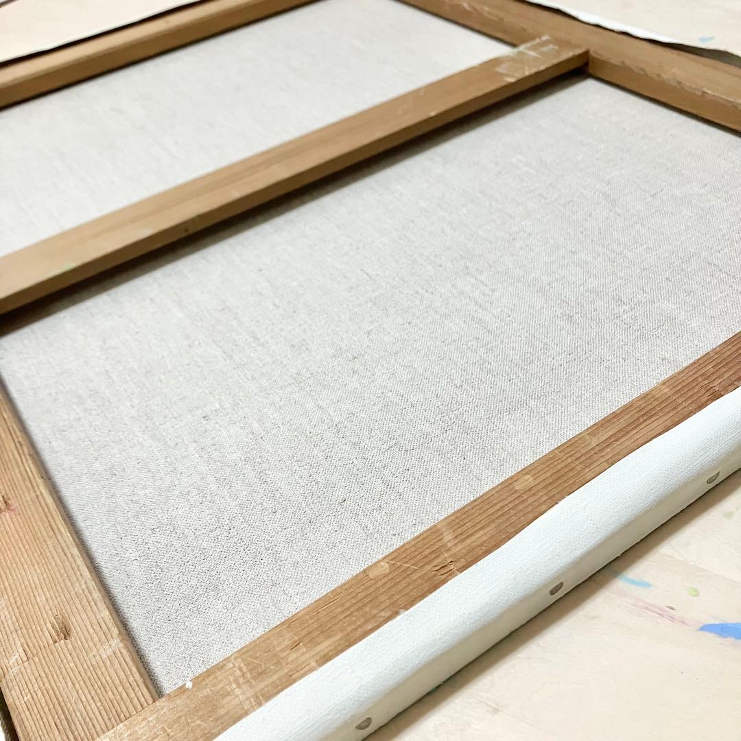 こもれび＊大きめ12号キャンバス　絵画　原画　自然　森　新緑　テクスチャーアート