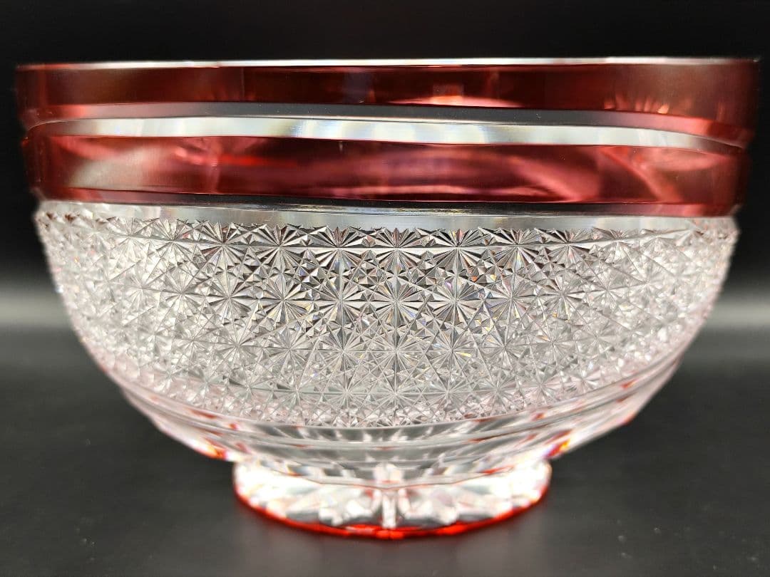 定価約16万円☆超希少品 祝の膳 大鉢カガミクリスタル（切子、江戸切子