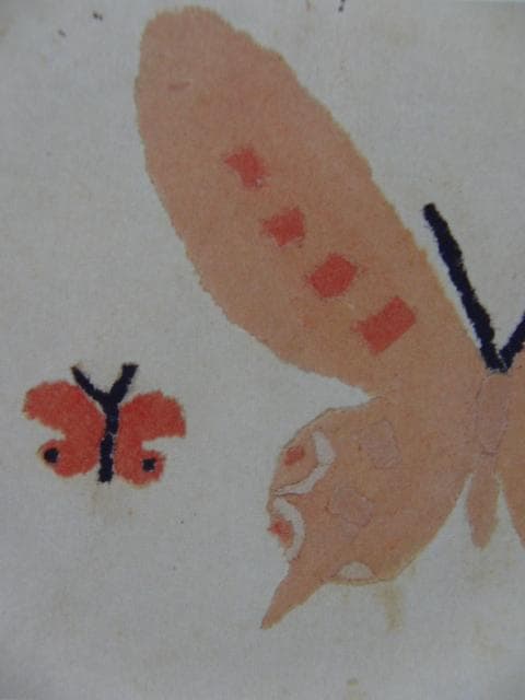 山下 清【蝶々】、希少画集画、状態良好、新品高級額装付、絵画