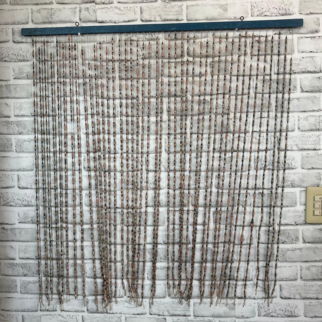 B-2 珠のれん 玉のれん 昭和レトロ アーチなし 暖簾 アンティーク