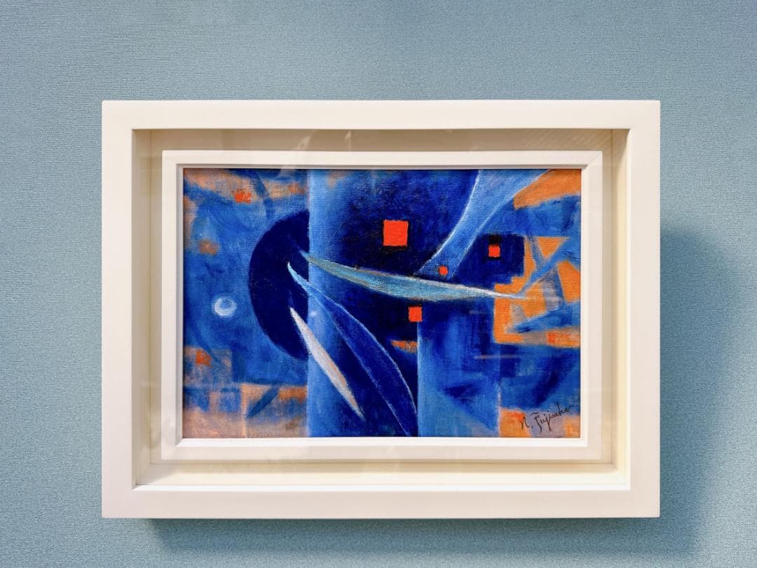 油絵 絵画 【おおかみのおなかのなか】額縁なし