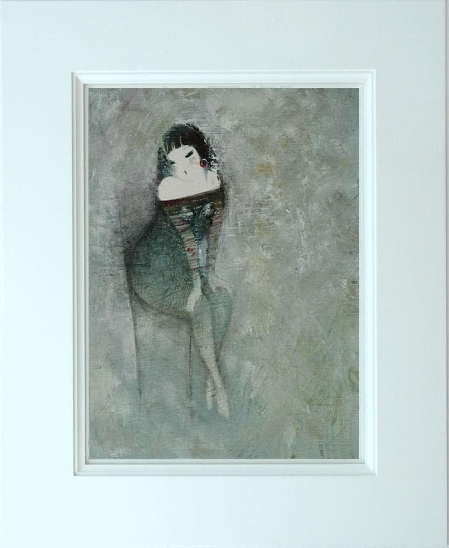 油絵 菅家令子 絵 絵画 インテリア F6-081012 人物 女性像