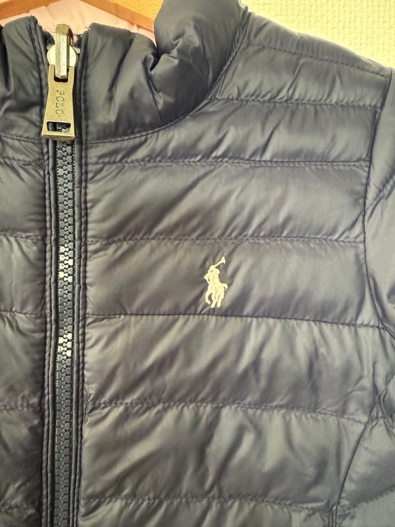 ポロ・ラルフ・ローレン ネイビー ダウンコート　リバーシブル
