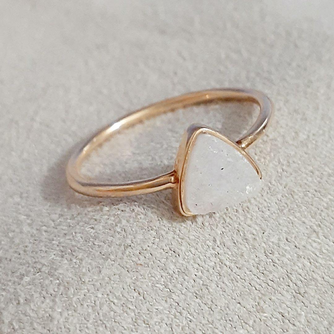 アガット K10YG ドルジークォーツ リング