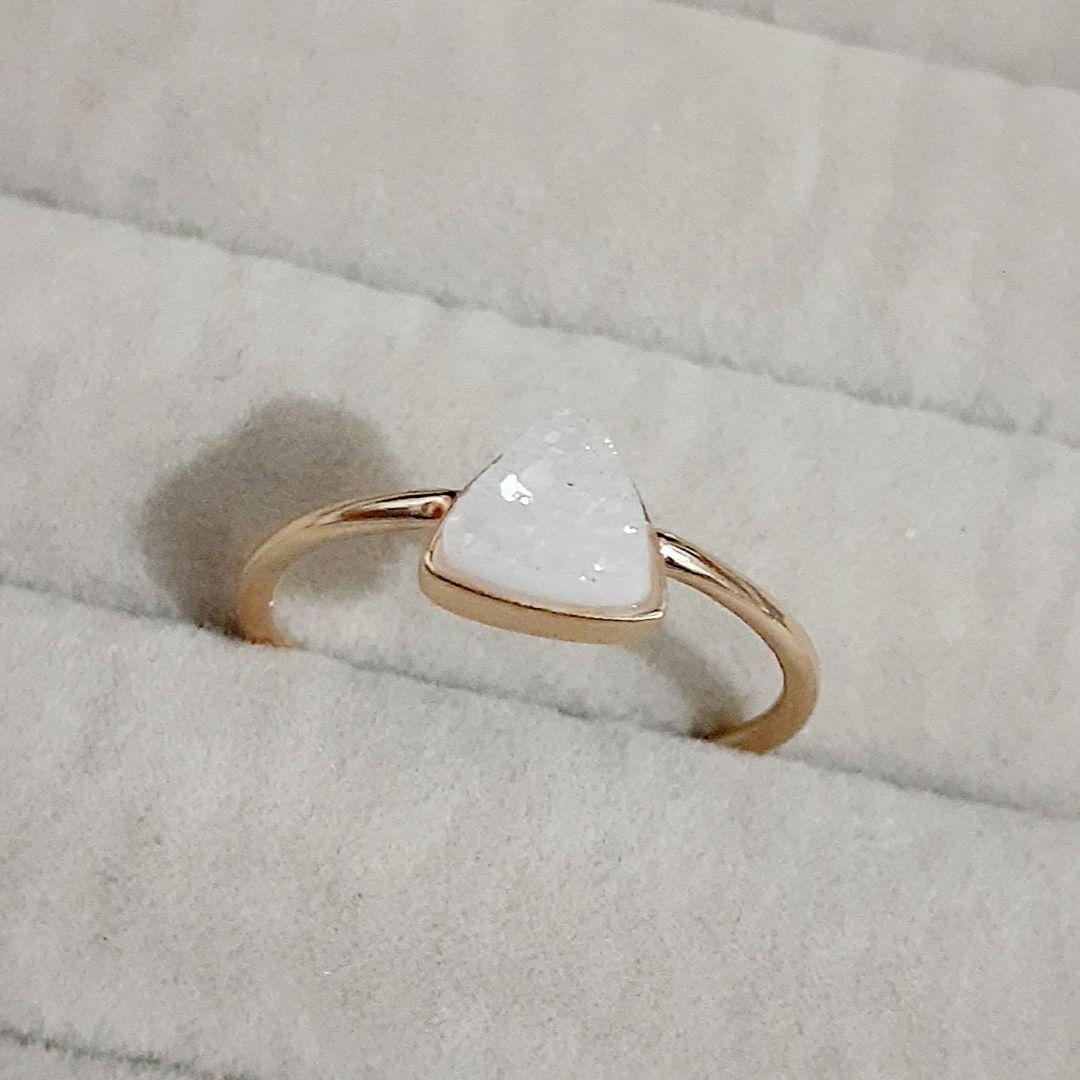 アガット K10YG ドルジークォーツ リング