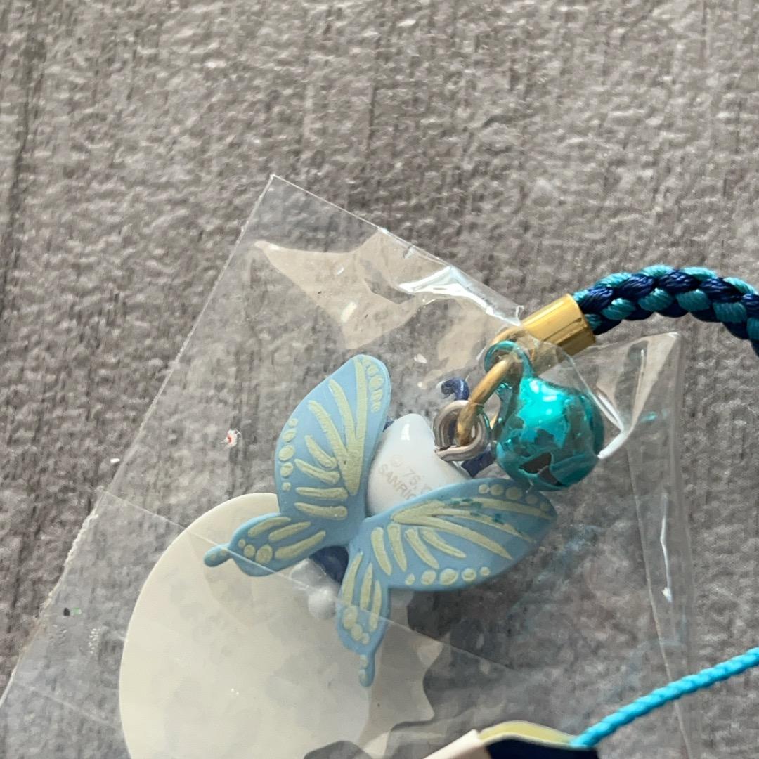 未使用品 ハローキティ 根付 夜の蝶 ストラップ 蓄光 ねつけ