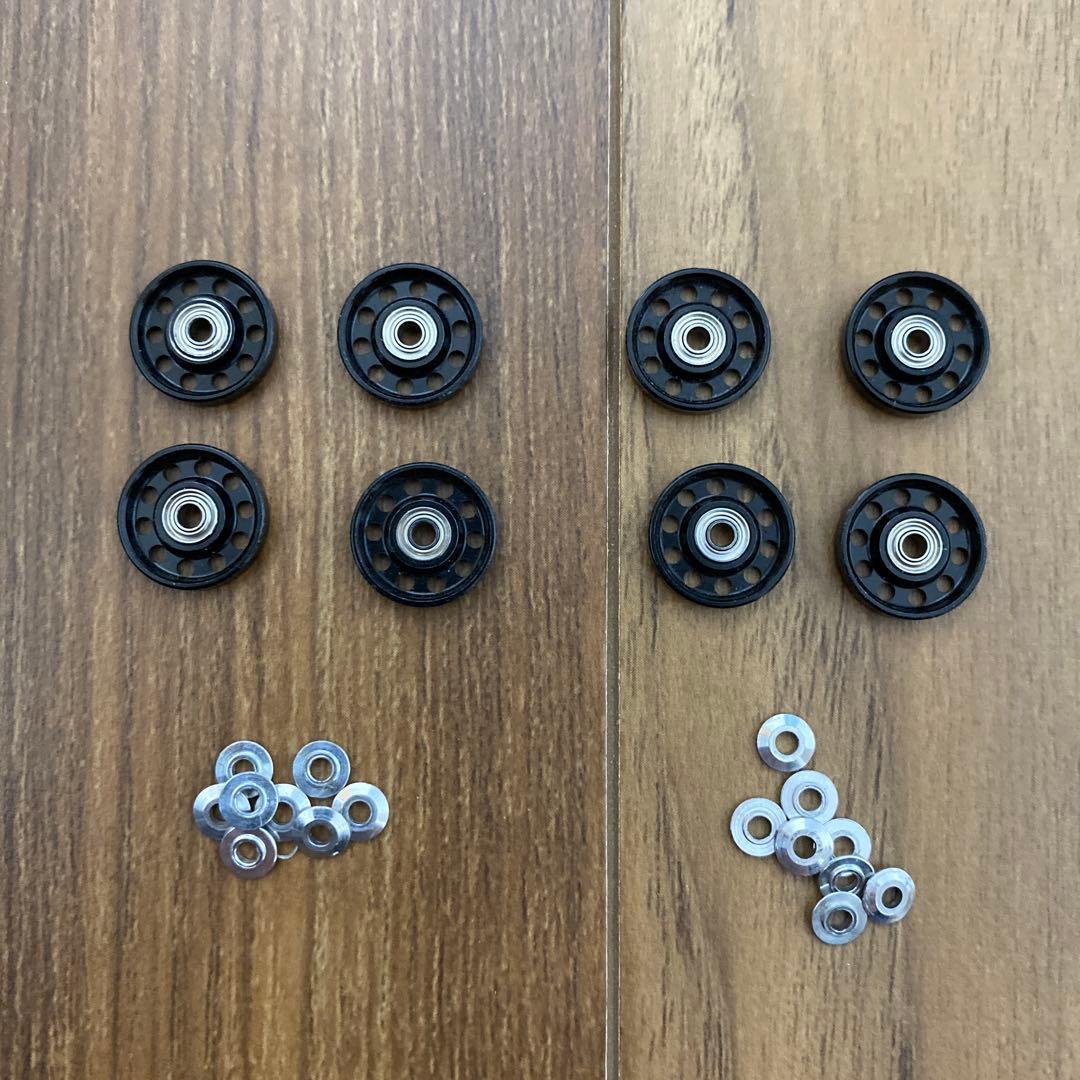 ミニ四駆　軽量　13mmオールアルミベアリングローラー(ブラック) 黒　純正 2026年最新】タミヤ軽量13mmオールアルミベアリングローラーブラックの