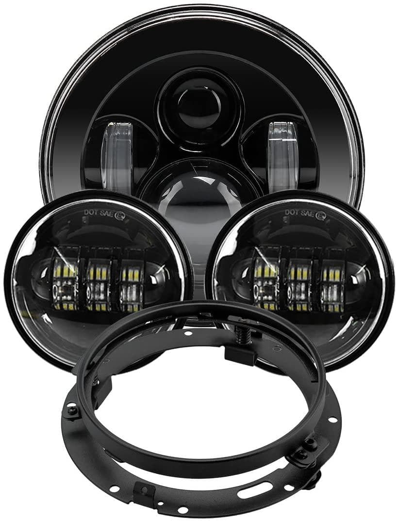 ☆即納☆ハーレー LEDヘッドライト 7インチ パッシング 左右 フォグライト