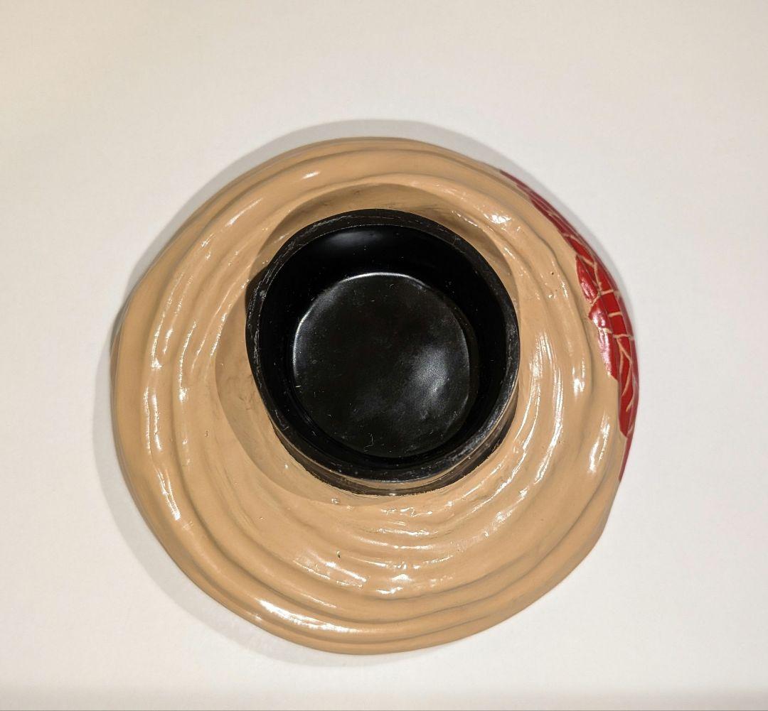 二代『川瀬表完』乾漆 提灯香合 茶道具 共箱 蝶 家紋