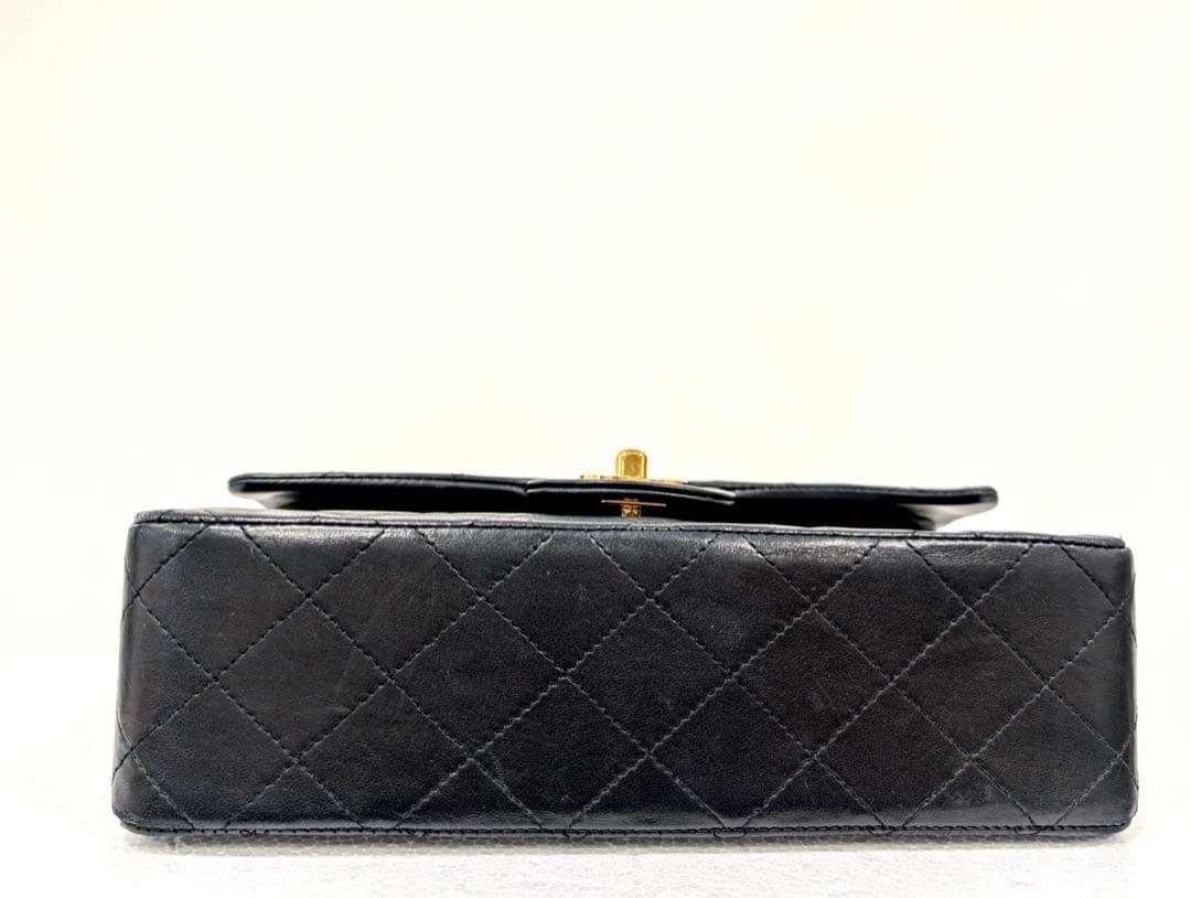 美品 CHANEL マトラッセ Wフラップ Wチェーンショルダー ラムスキン