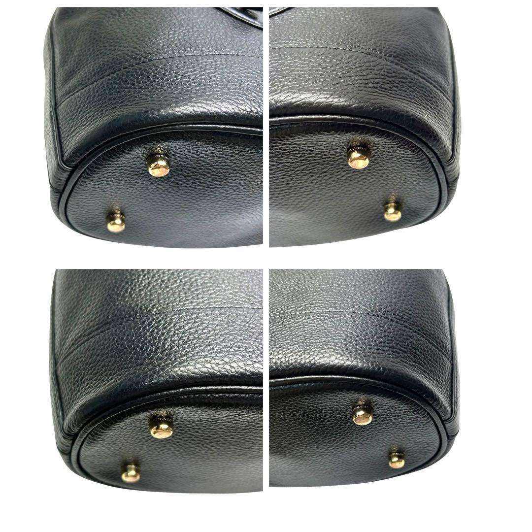 美品 COACH コーチ　デンプシー ドローストリング バケット バッグ　黒