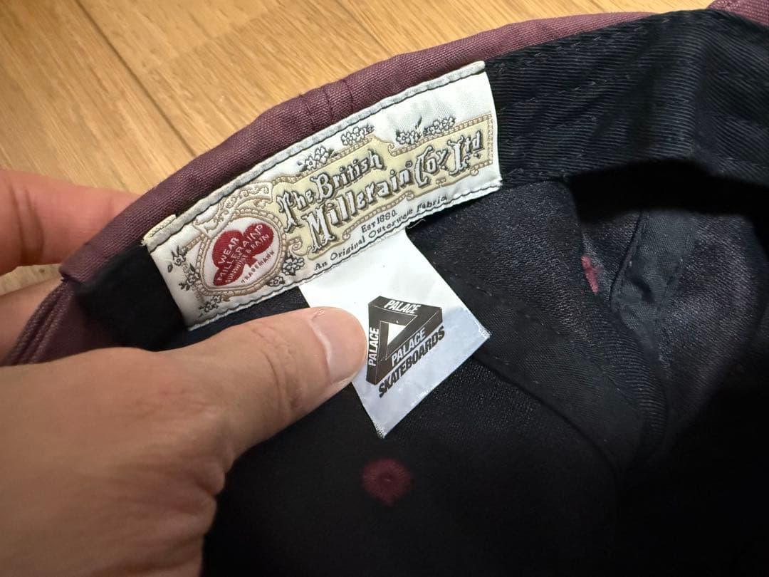 palace millerain cap p logo バーガンディ palace millerain cap p