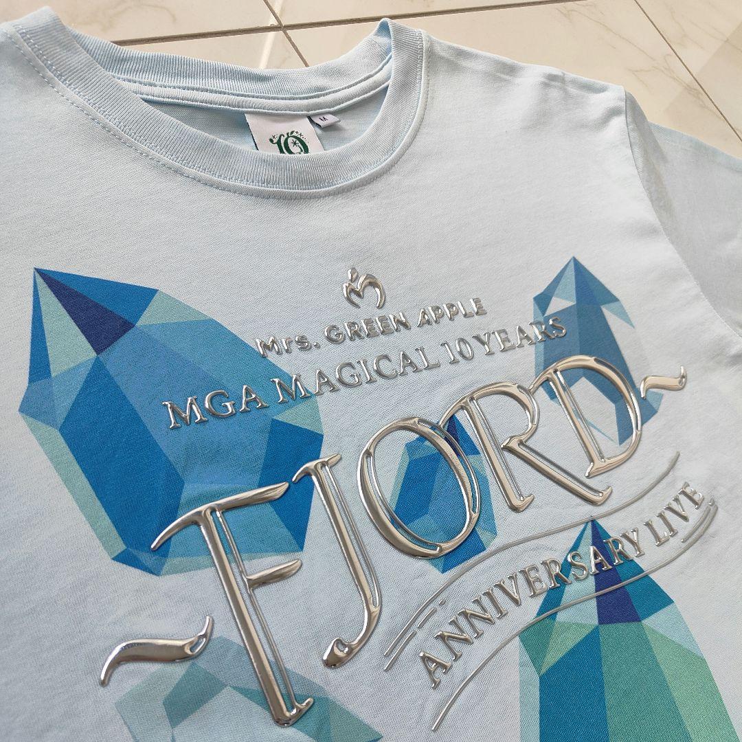 ミセスグリーンアップル フィヨルド クリスタルTシャツライトブルー М