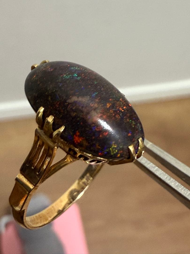 K18ブラックオパールリング　4g