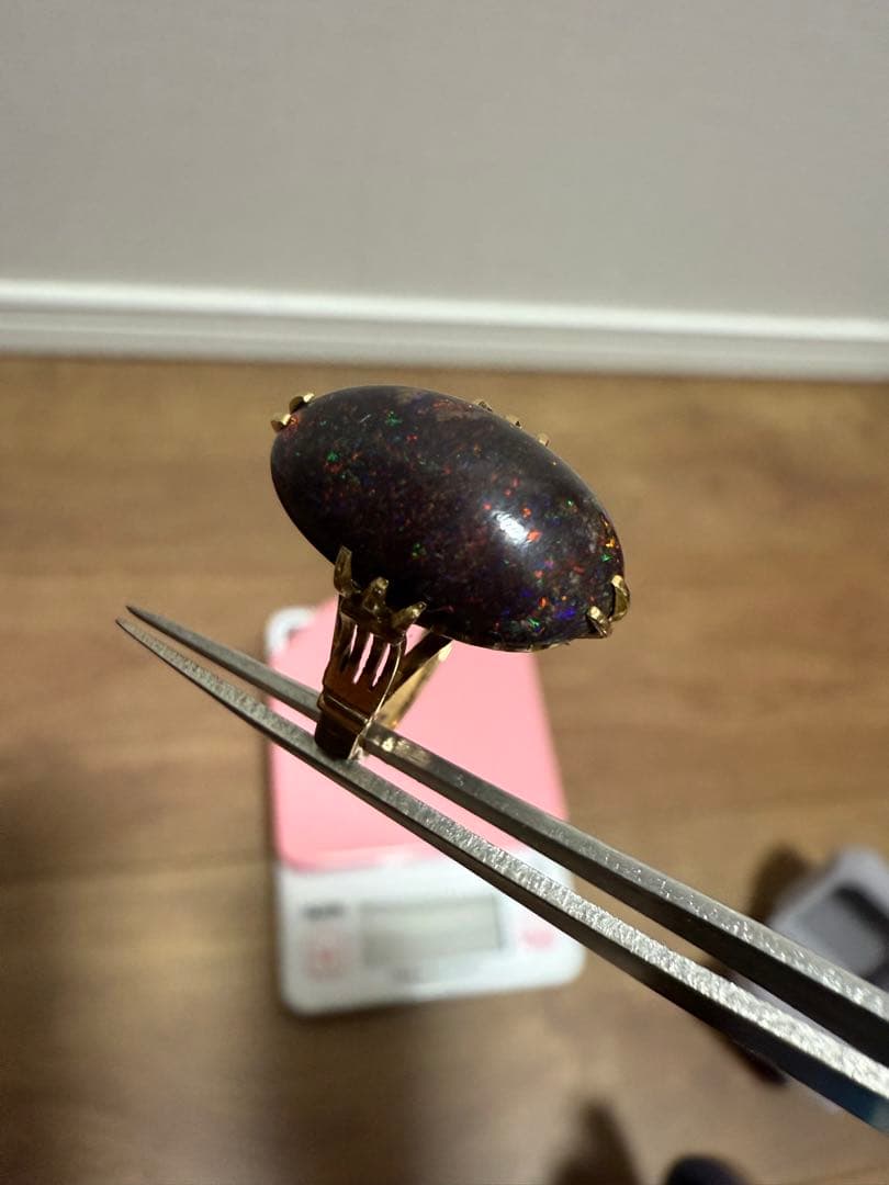 K18ブラックオパールリング　4g