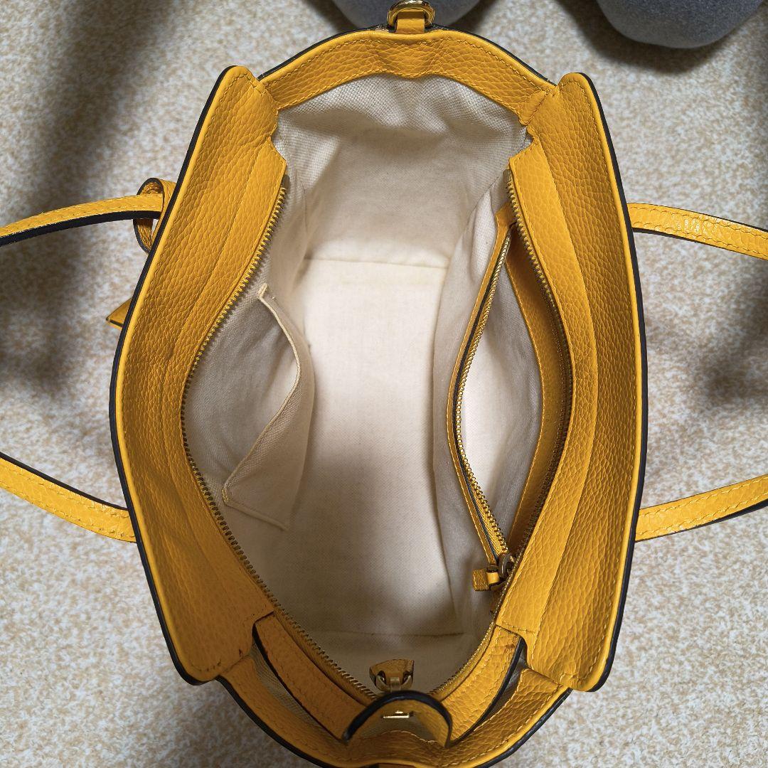 Gucci スウィング ミニ ハンドバッグ 2wax ショルダーバッグ イエロー