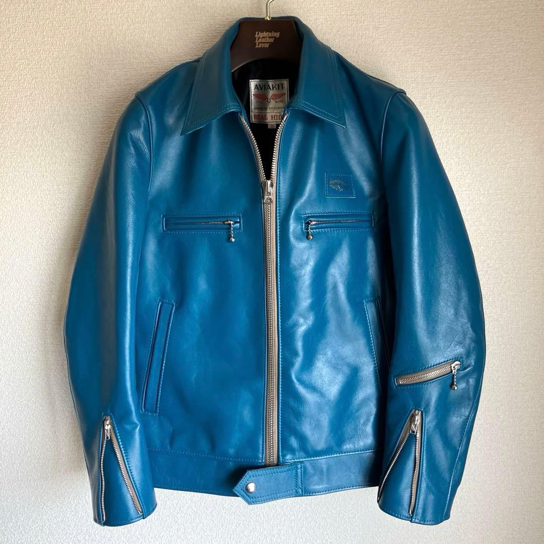 ルイスレザー ドミネーター ヴィンテージターコイズ サイズ36 試着程度