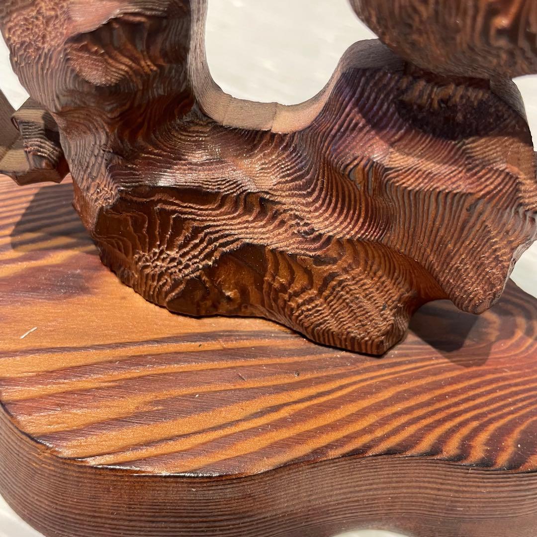 一点もの 屋久杉 希少 タツノオトシゴ 辰 置物 木製木彫り 彫刻 オブジェ