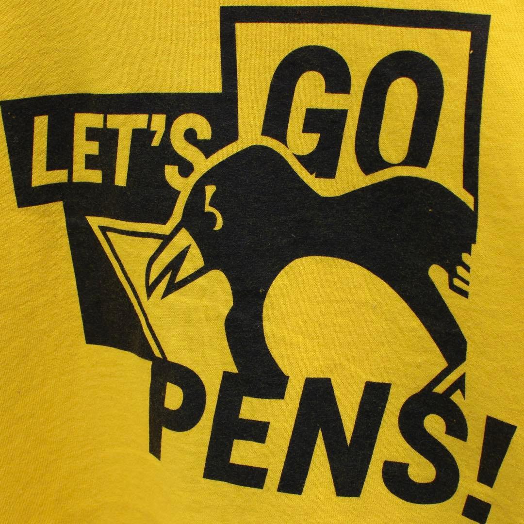NHL ピッツバーグ ペンギンズ 黄 × 黒 XLビッグサイズ 古着Tシャツ