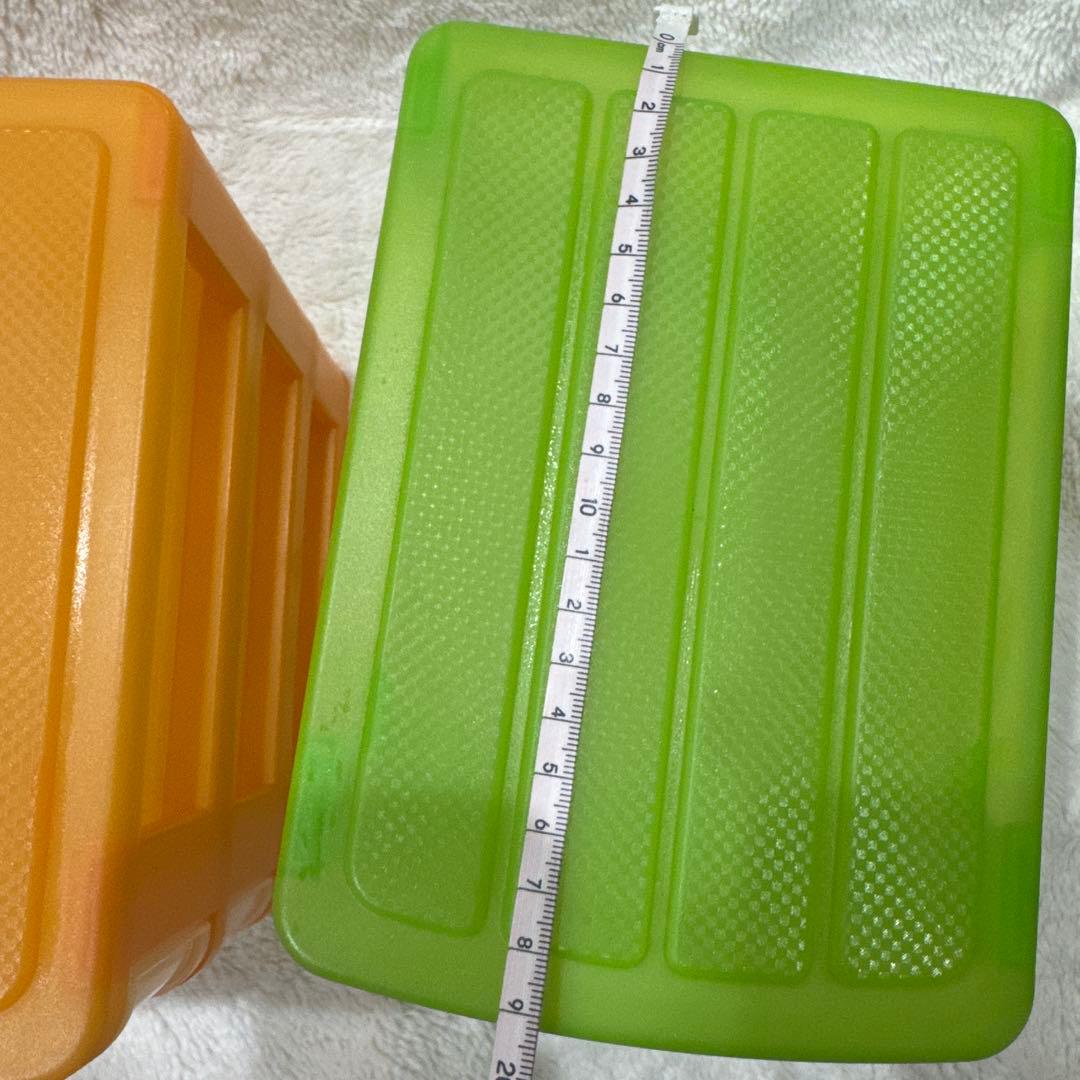 平成レトロ ハローキティ 3段ミニチェスト オレンジ グリーン セット