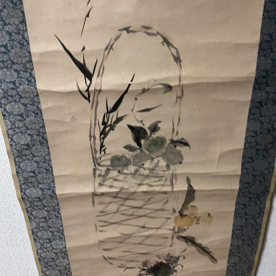 紙本 淡彩水墨画 靜物 不思議な作品です 無落款