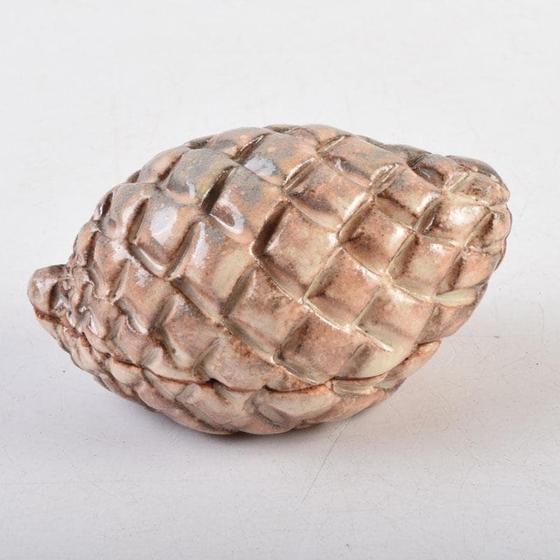 茶道具　萩焼　十三代　田原陶兵衛造　松実香合　共布共箱　V　8997