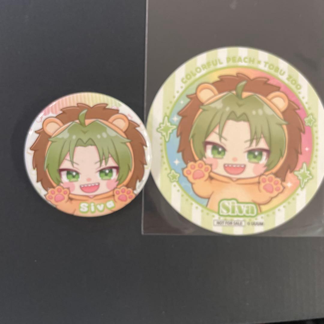 カラフルピーチ 東武動物公園 ミニキャラ シヴァ 缶バッジ 特典