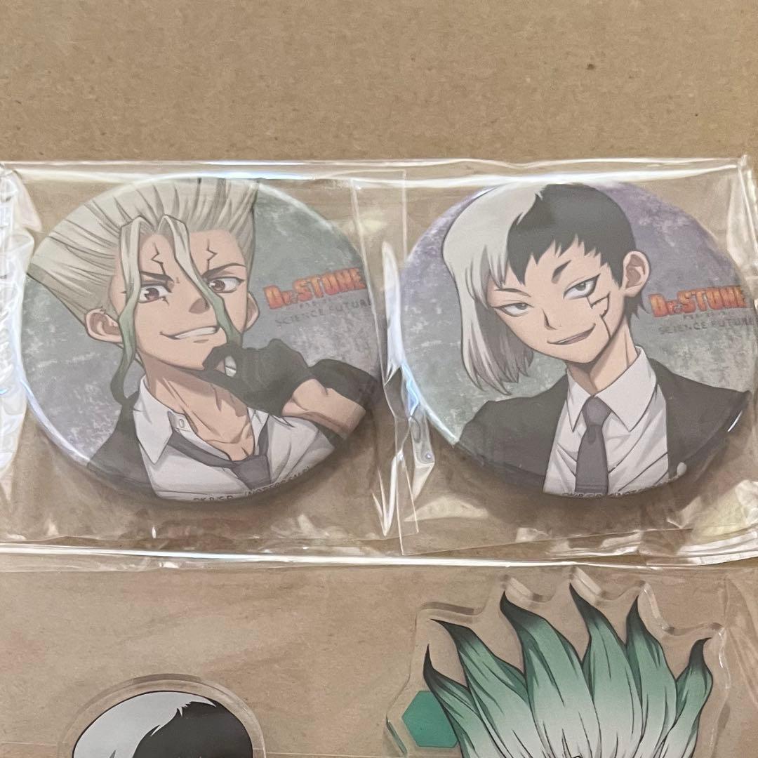 Dr.STONE 石神千空あさぎりゲン アニメイト特典アクスタ缶バッジ