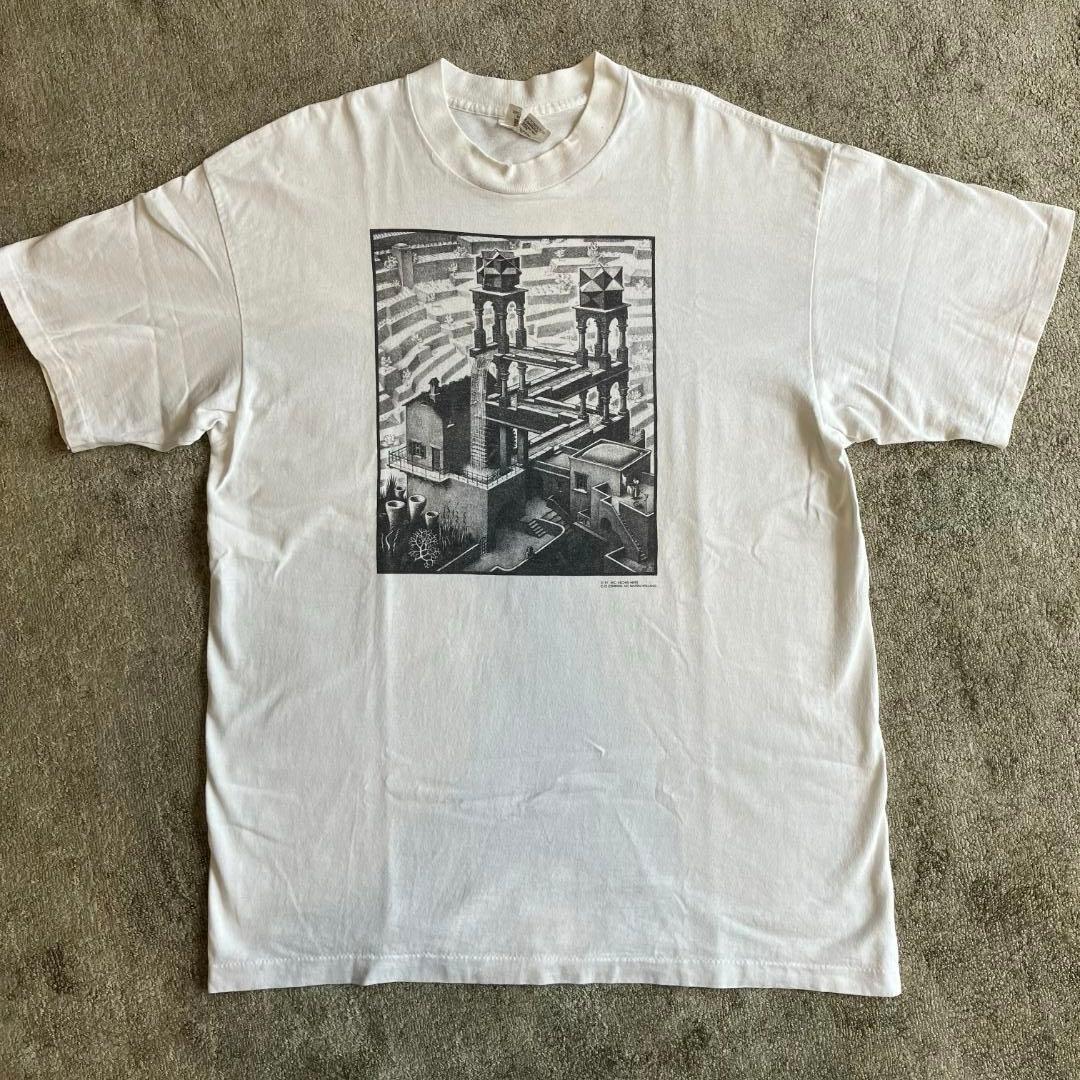 90s エッシャー M.C.Escher ヴィンテージ アート Tシャツ XL