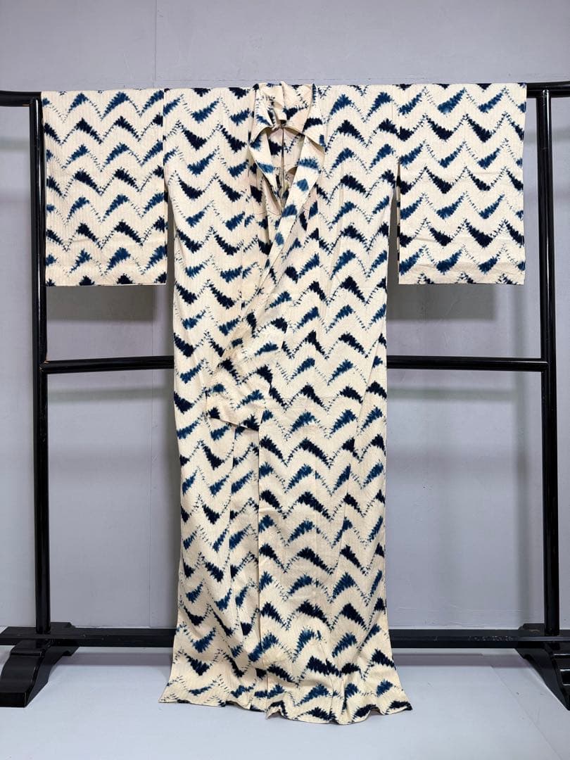 N9「有松鳴海絞り」藍染作家 片野かほり 天然藍染 個展出品作品