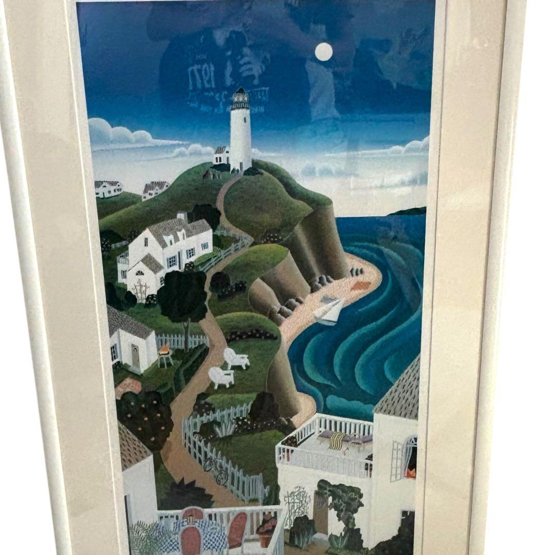 トーマス・マックナイト ナンタケットの灯台 額入りポスター アート