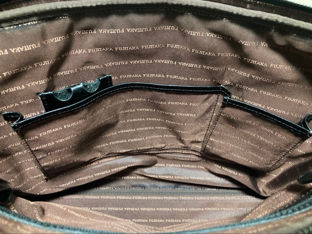 【美品】fujitaka『JADE LEATHER』ビジネスバッグ 黒