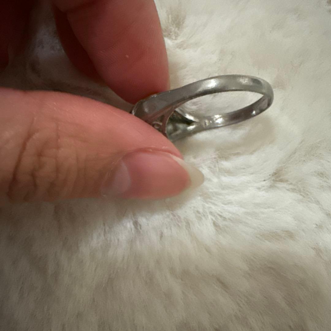 遺品整理　九谷焼 紫色スタッズ付きオーバルリング