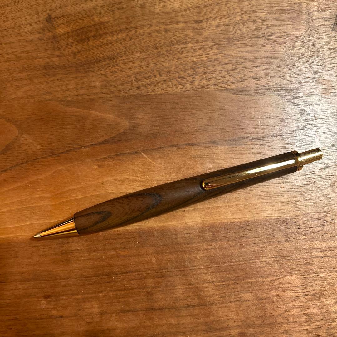 409ペン工房翌檜 特上 本花梨 紅白 瘤杢 木軸シャーペン ボールペン