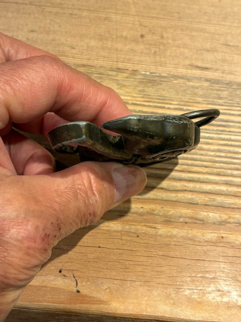 ビンテージ 70s スカル 髑髏 骸骨 死神 バックル ネイバーフッド